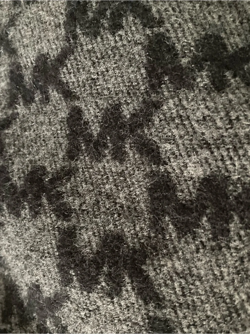Michael Kors Women's Black & Gray Houndstooth Open Front Sweater Wrap